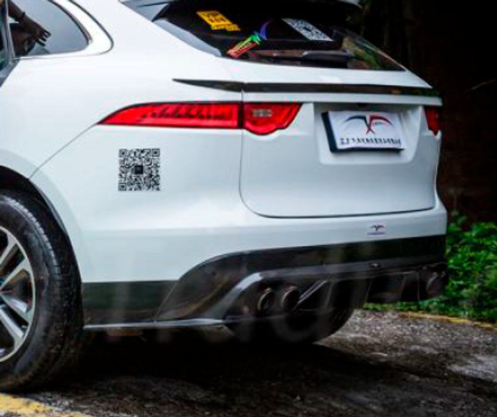Карбоновый диффузор для Jaguar F-Pace 2016-2020 Ягуар
