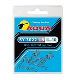 Карабин с вертлюгом для рыбалки SY-3022 №04 (упк. 8 шт.)