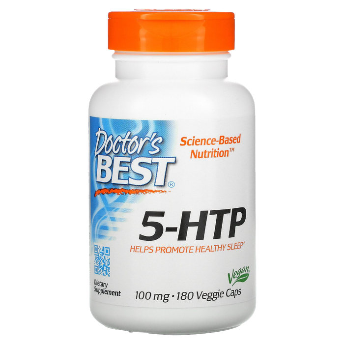 5-HTP, Doctor&#39;s Best, 5-гидрокситриптофан, 100мг, 180 вегетарианских капсул