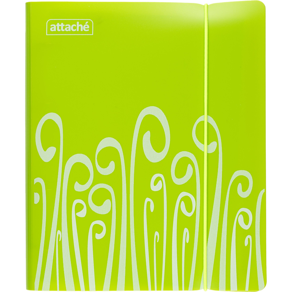 Бизнес-тетрадь А5,120 л,пласт обл,на рез,с разд, ATTACHE FANTASY,салат