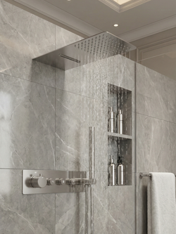 Термостатический смеситель встраиваемый STWORKI STUDIO S51210S С ВНУТРЕННЕЙ ЧАСТЬЮ, для душа, сталь