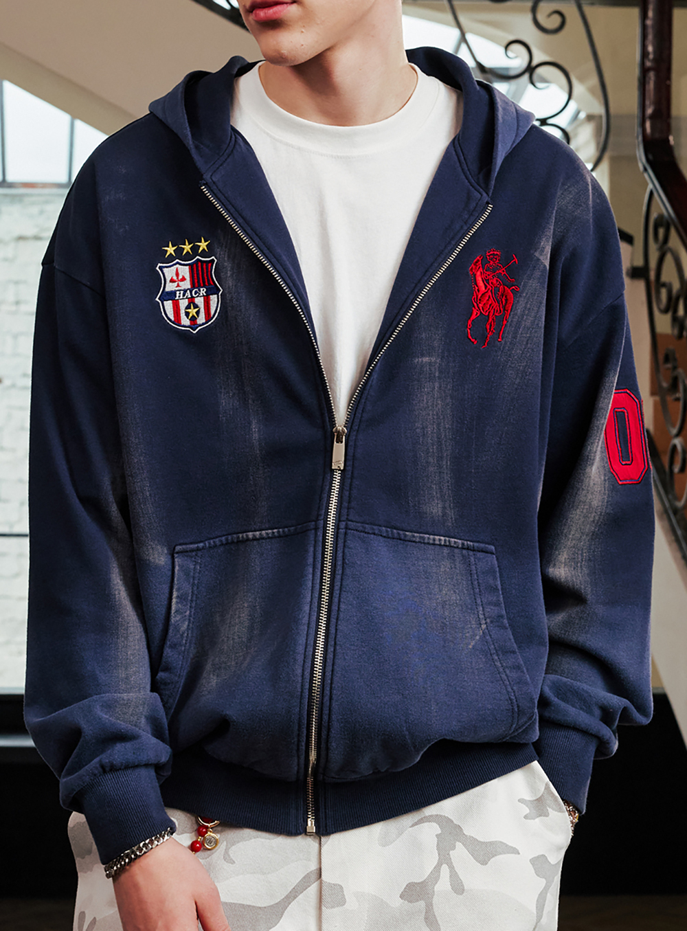 Худи HARSHandCRUEL Washed Zip-Hoodie