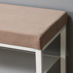 Банкетка "Торонто 33С", цвет каркаса белый, цвет сиденья бежевый ширина 88,5см, глубина 30 см, высота 49 см