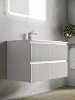 Тумба подвесная SANCOS Snob R 590х445х500, c двумя ящиками оснащенными доводчиками, Bianco, арт.SNR60W