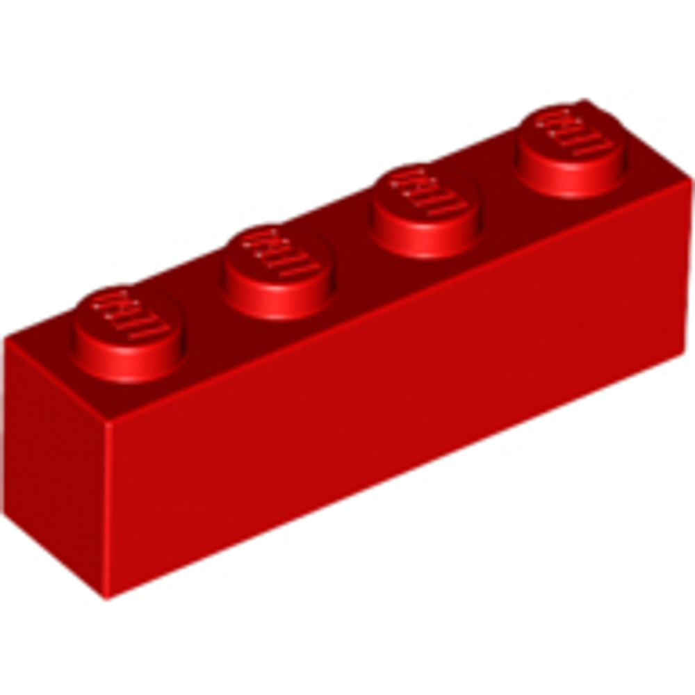 Lego Кирпич 1х4 (красный) 3010 / 301021