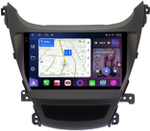 Магнитола для Hyundai Elantra 5 MD 2013-2015 (рестайлинг) - FarCar BM3083M монитор 9.5" QLED на Android 14, TS10, 4+32Гб, CarPlay, 4G SIM-слот