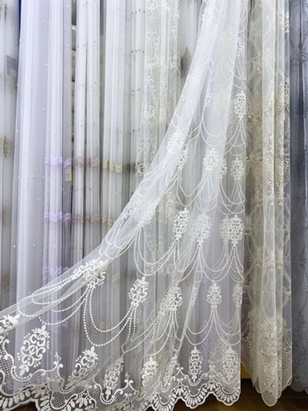 Тюль арт. 7779, цвет кремовый (высота 280 см, Турция)