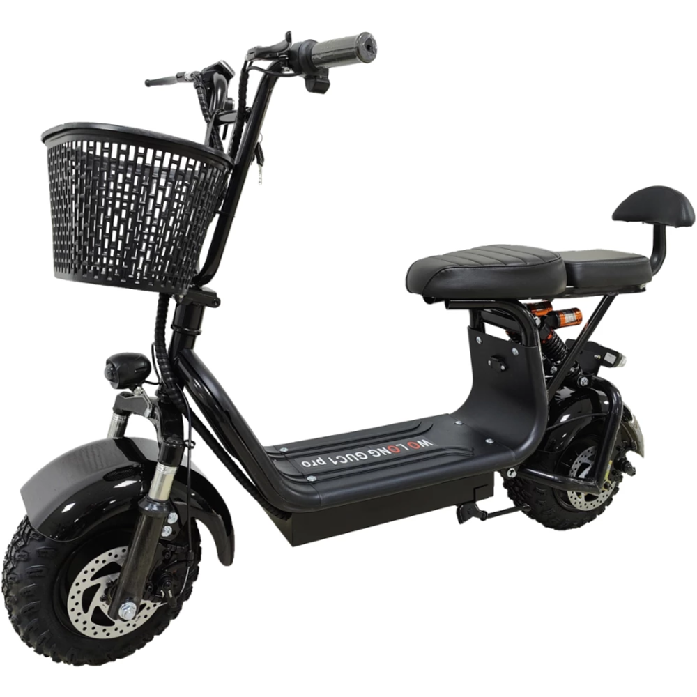 Электроскутер CityCoco WOLONG C1 PRO offroad 48V 11Ah 800W Черный