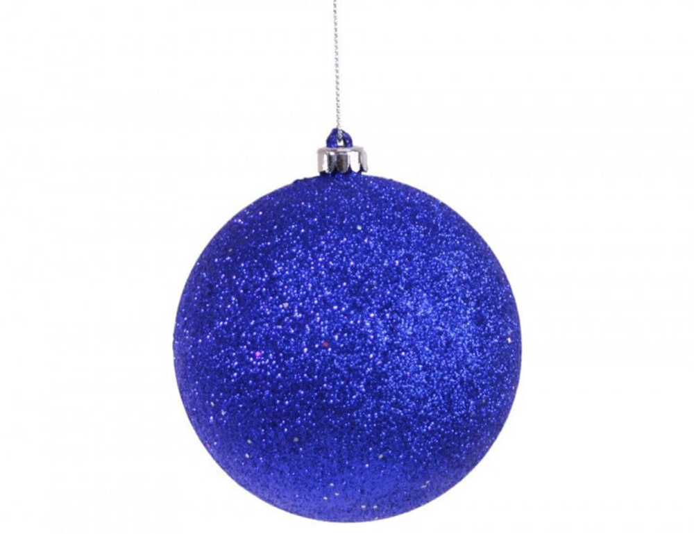 Шар 15см, синий, глиттер, SYQA-0123309-3