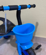 Велосипед 3-х колесный (баг., корзина, пласт. колеса) арт. Sl-001 Синий, 36005