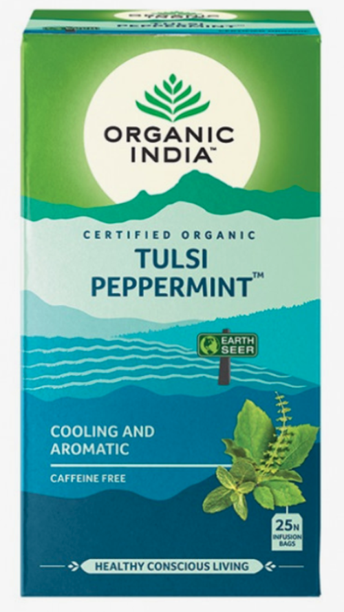 Чай в пакетиках тулси, мята Tulasi Organic India