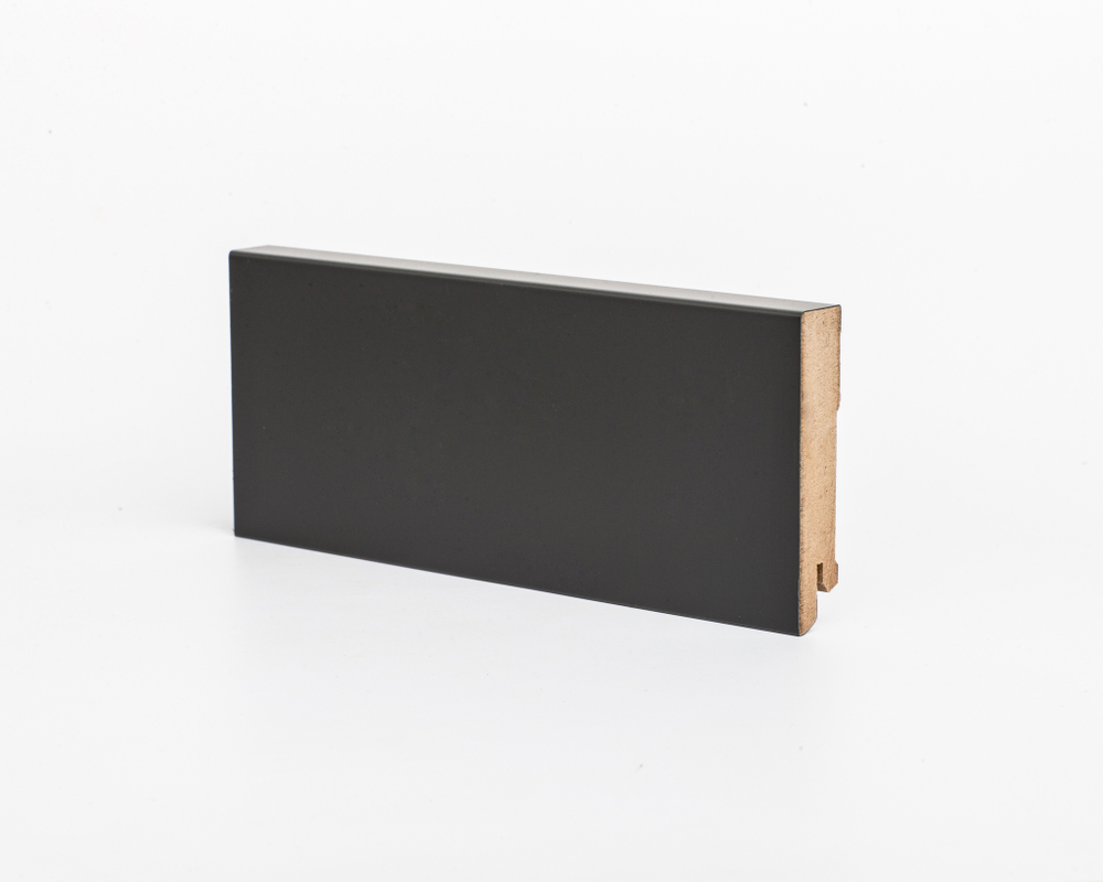 Плинтус напольный тёмно-серый МДФ К-06 80X16X2050 мм Deartio / Ликорн