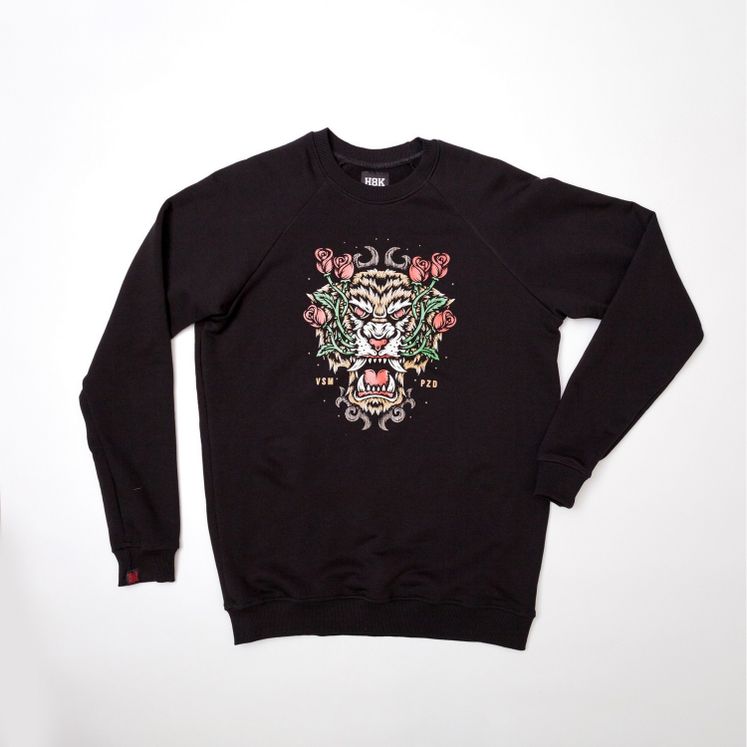Свитшот HOOK Тигр, черный