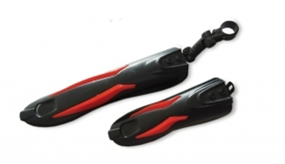Комплект крыльев, 20"-26", материал пластик, черный с красными вставками HN 10-1 red