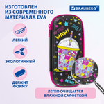 Пенал BRAUBERG 1 отделение 1 откидная планка EVA 22х10х5 см "Pop style" (2 штуки в упаковке)