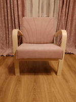 Кресло  Шелл (Винтаж)  арт.GS-09418R 1 уп (каркас дуб, ткань  Verona Rosa)
