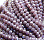БН023ДС34 Хрустальные бусины "рондель", цвет: светло-фиолетовый AB непр., 3х4 мм, 95-100 шт.