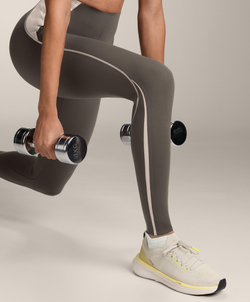 OYSHO Легинсы Compressive светоотражающие с высокой посадкой и длиной до щиколотки, угольный