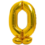 Шар фольгированный Цифра 0 165 см (Золотой)