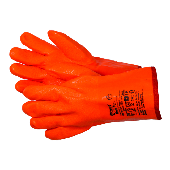 Перчатки GWARD Flame Plus утепленные с обливкой ПВХ оранжевого цвета р.11(XXL)