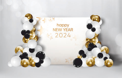 Фотозона на Новый год с баннером