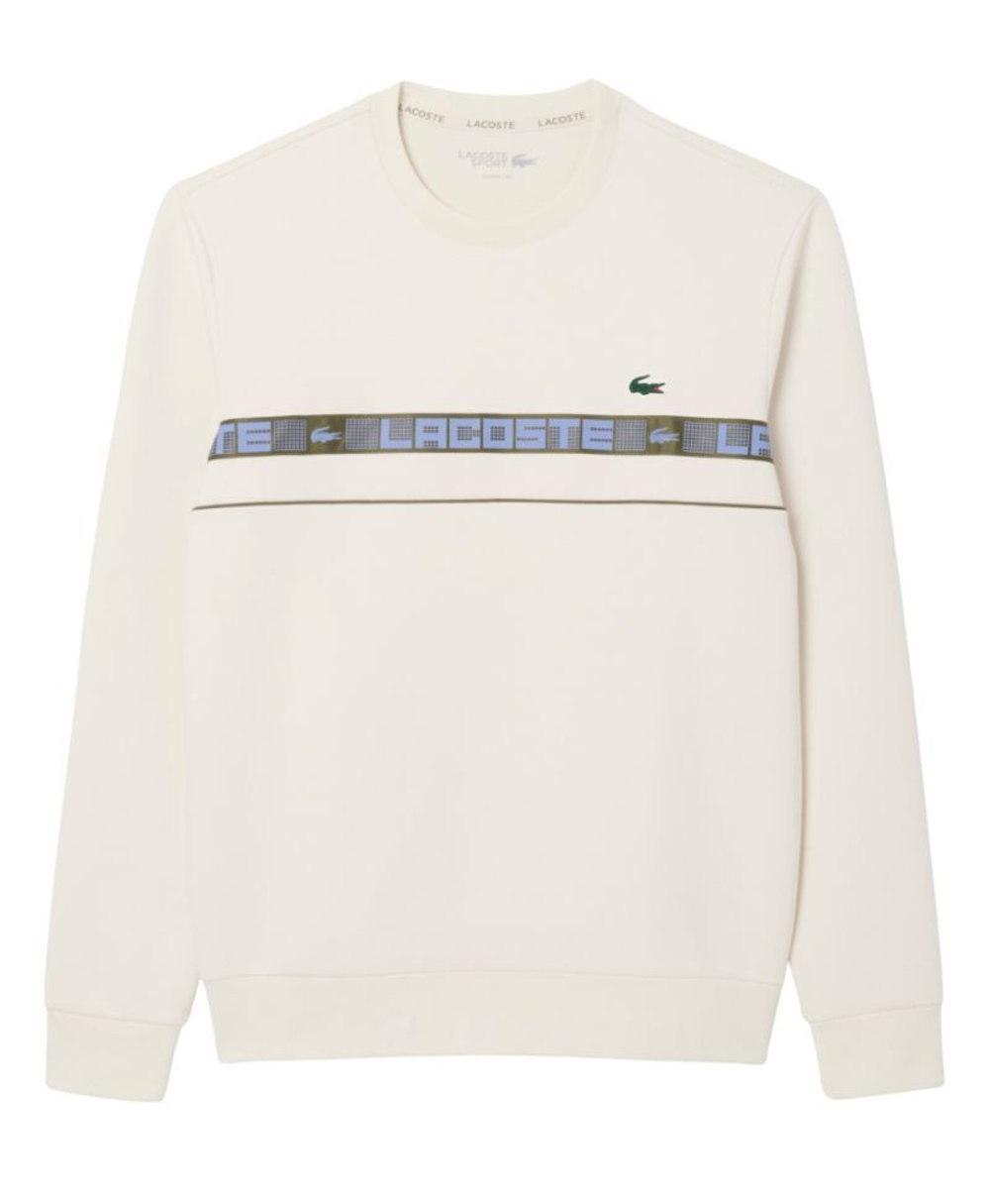 Куртка теннисная Lacoste Branded Stripe Tennis - ecru white