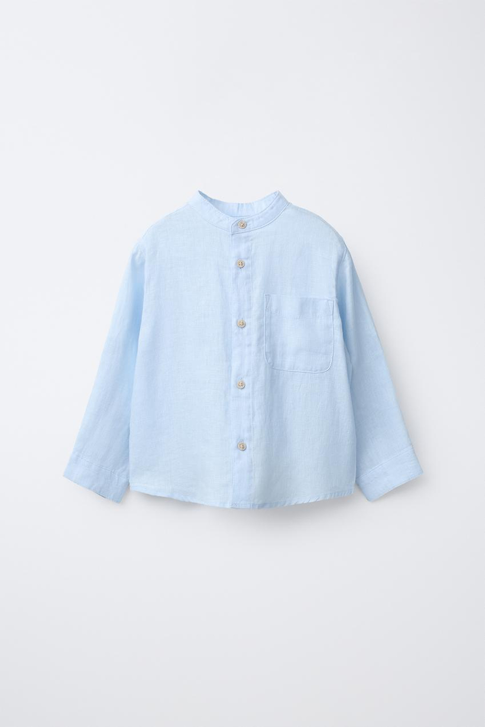 ZARA РУБАШКА ИЗ 100% ЛЬНА, СИНИЙ