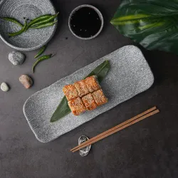 Блюдо прямоугольное 32*12 см h4,2 см с бортами Side Up2 Stone Untouched Taiga P.L. Proff Cuisine [1]
