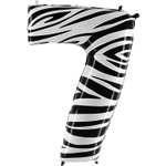 Шар Фольгированный Цифра 7 Zebra (Ассорти)