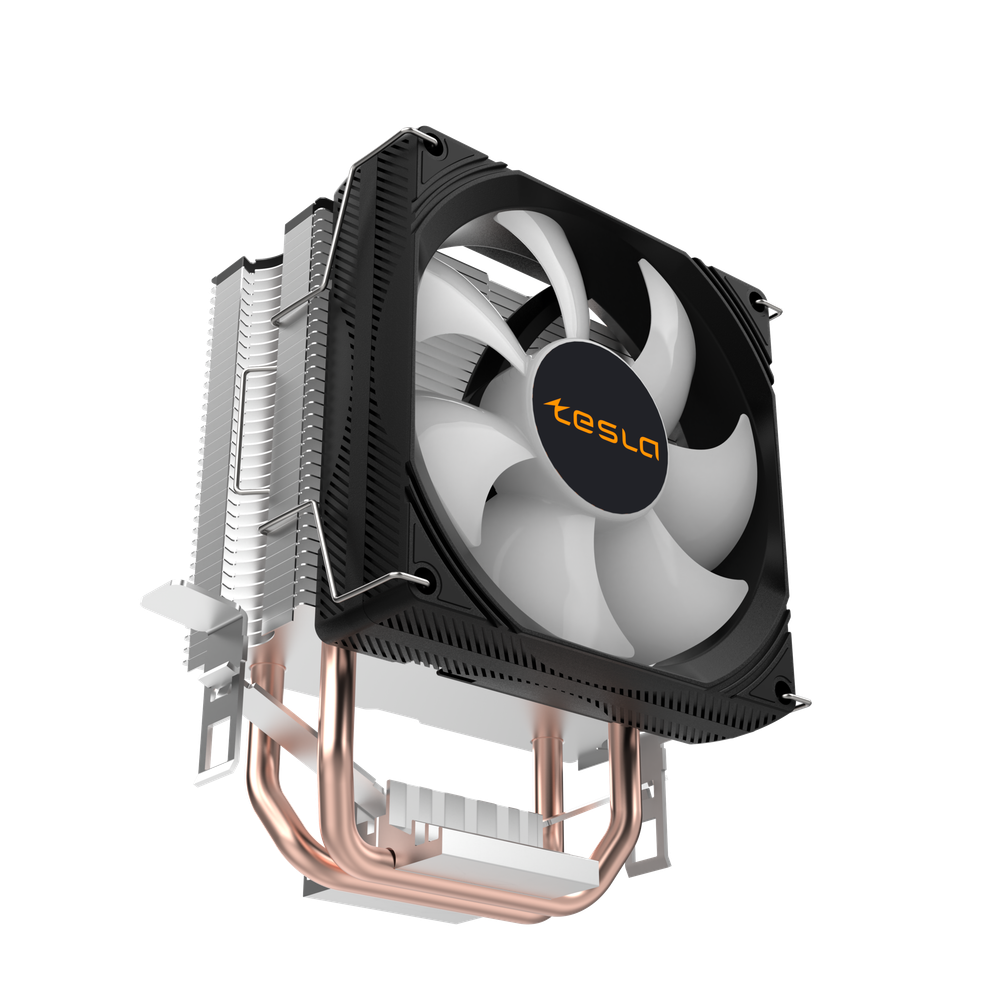 Кулер для CPU TESLA SHADOW 902, 1х92мм, 600-1800rpm, 4-pin, Al+Cu, серебристый-черный-белый/FRGB, 52CFM, 23дБ, 2-PIPE(прямой контакт), TDP 110Вт, INTEL 1700/1200/115x/775/1366, AMD AM5/AM4/AM3(+)/AM2(+)/FM2(+)/FM1/754/940/939 (TSL-902PWM-FRGB)