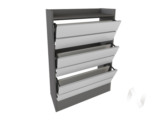 Обувница ЯПТ-2 Прихожая Ямайка (графит серый/серый камень)