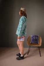 Купить Куртка Soeurs с Зелёными Цветами зелёная Куртка Soeurs с Зелёными Цветами зелёная