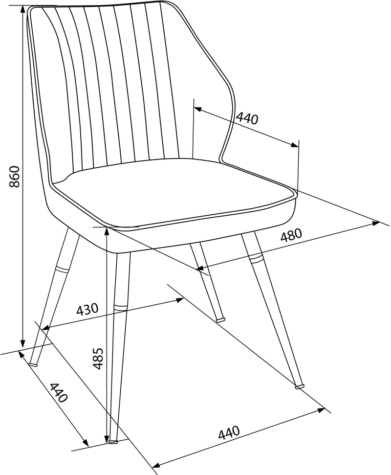 Стул для дома CH-K5_SP с повор.мех. Holland 18
