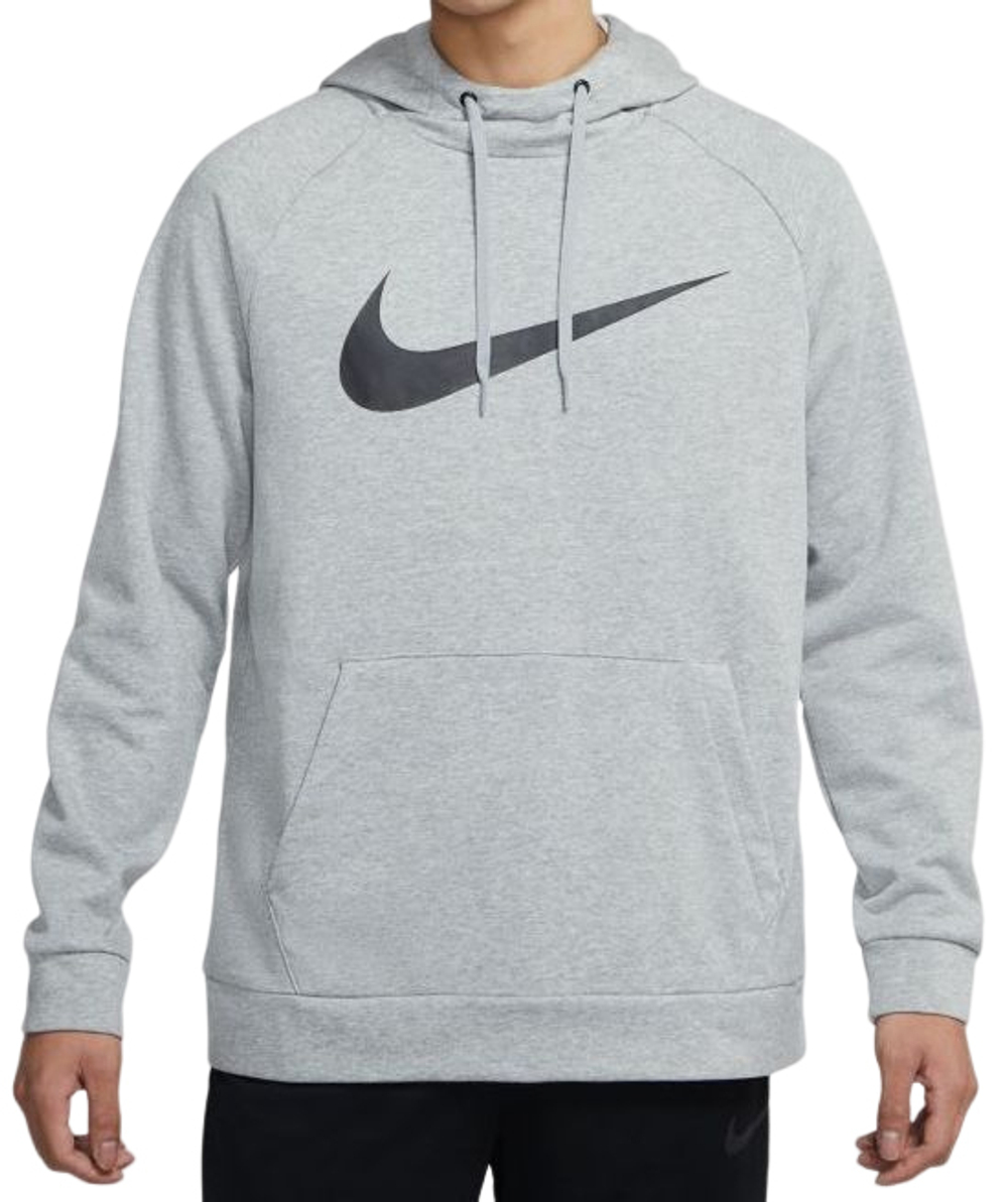 Мужская теннисная кофта Nike Dri-Fit Hoodie PO Swoosh M - dark grey heather/black