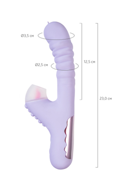 Вибратор с функцией Up&Down JOS SPINNY, силикон, фиолетовый, 23 см