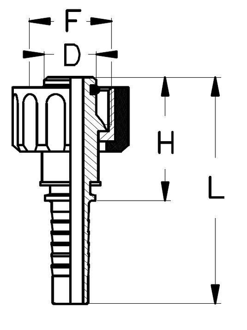 Фитинг DN 08 DKF-W (Г) 22x1.5