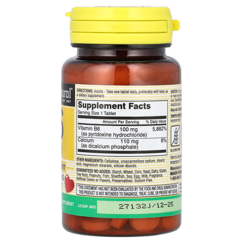 Mason Natural, витамин B6, 100 таблеток
