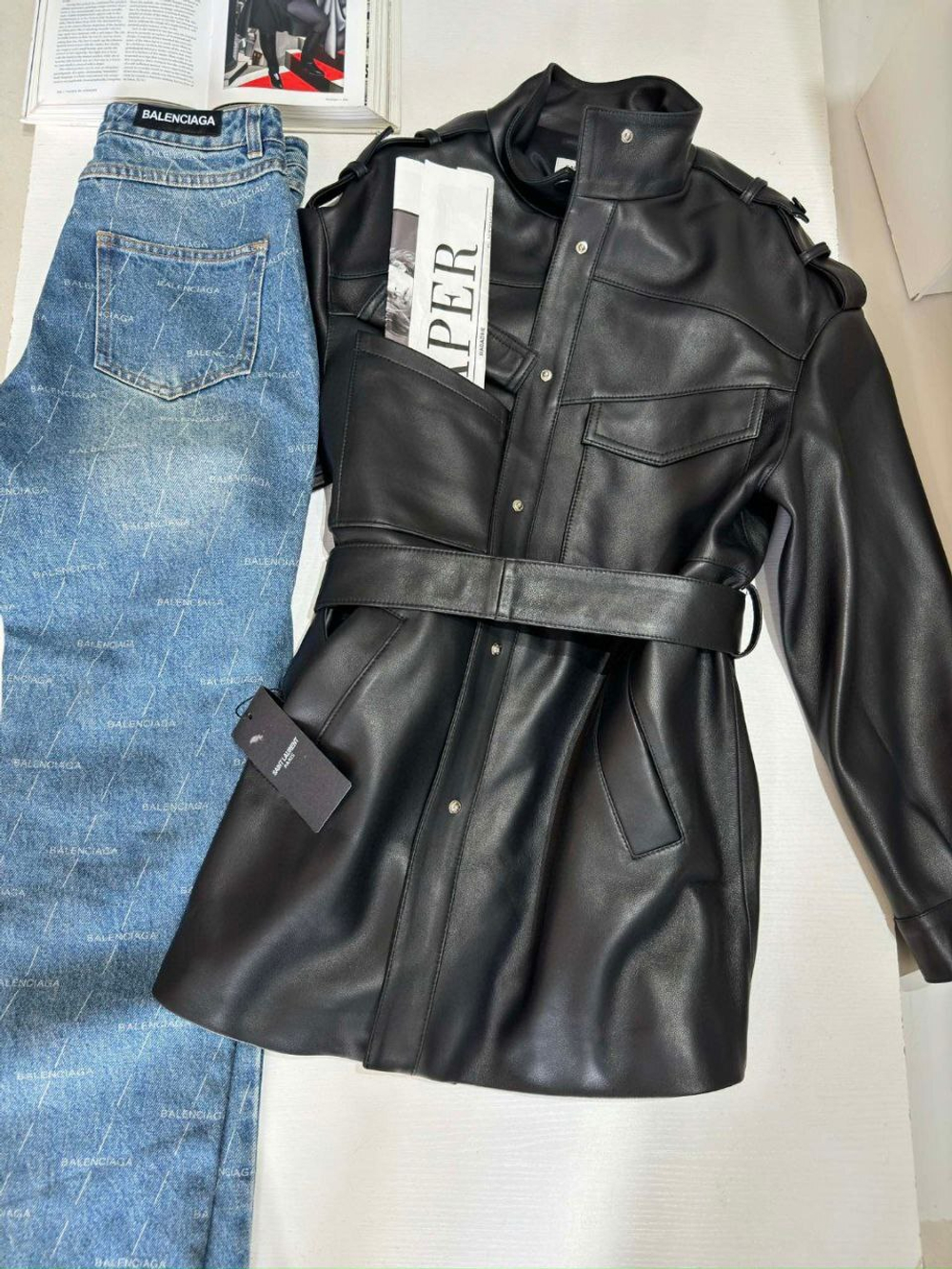 Кожаная куртка Yves Saint Laurent