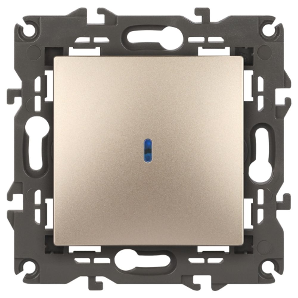 Выключатель ЭРА Elegance 14-1102-04 с подсветкой 10АХ-250В IP20 шампань