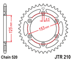 Звезда ведомая JTR210.52, JT