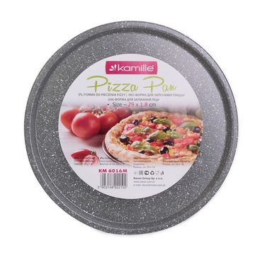 Форма для пиццы 29 см. Kamille KM 6016M из углеродистой стали с мраморным покрытием