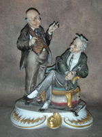 Статуэтка. Фарфор. Душевная беседа. Capodimonte. Италия