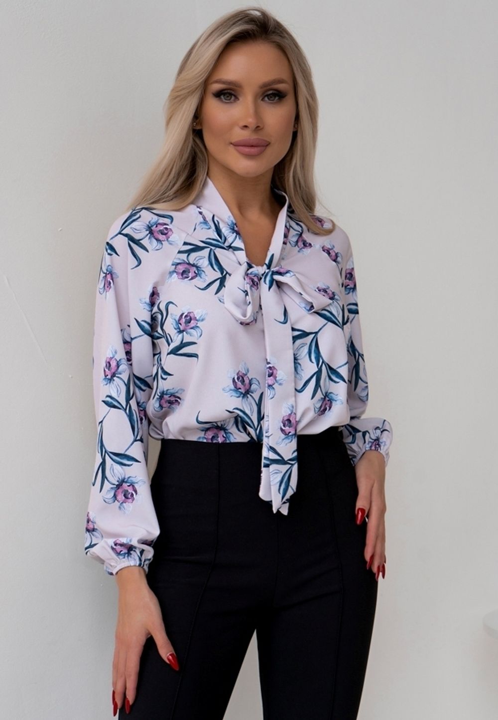 Блуза Агата (цветочный принт) Б11-236/4 Nikol (Акция)