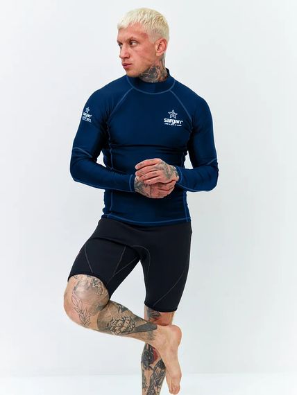 Футболка рашгард лонгслив Sargan Агидель UPF 50+ мужская темно-синяя
