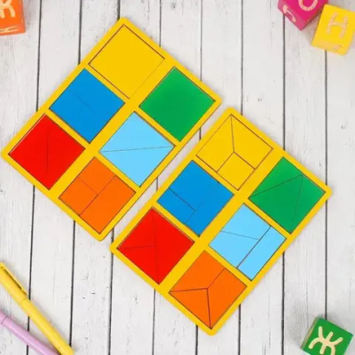 Пазл-головоломка "Сложи квадрат 1 уровень" по методике Никитиных