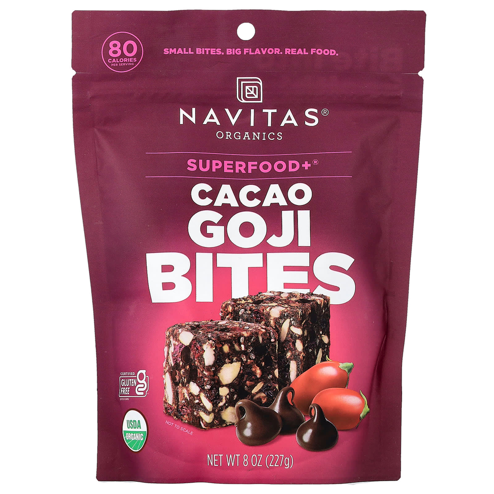 Navitas Organics, Superfood+®, кусочки какао и годжи, 227 г (8 унций)