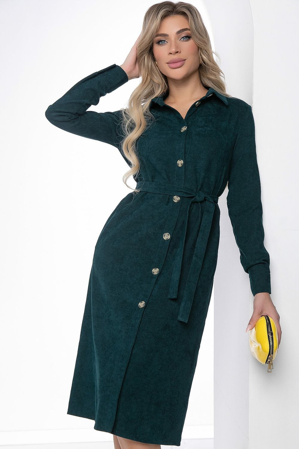 Платье рубашка "Джоанна" (изумруд) П8528 LT Collection