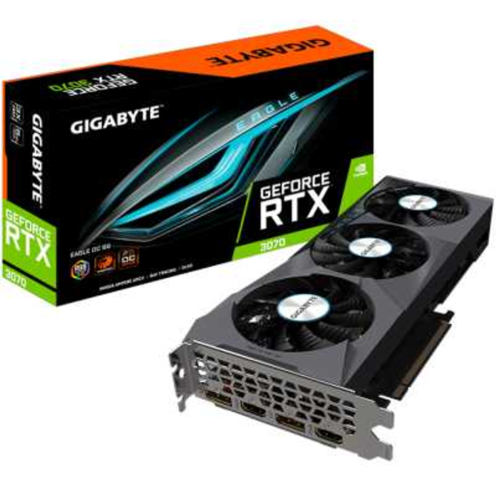 Видеокарта GigaByte nVidia GeForce RTX 3070 8Gb GV-N3070EAGLE OC-8GD rev. 2.0
