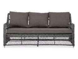 "Гранд Латте" диван трехместный из искусственного ротанга, цвет графит