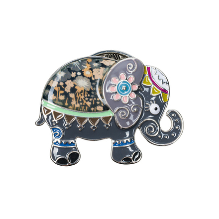 Брошь Shadore Слон XZ2293.2 BW/S